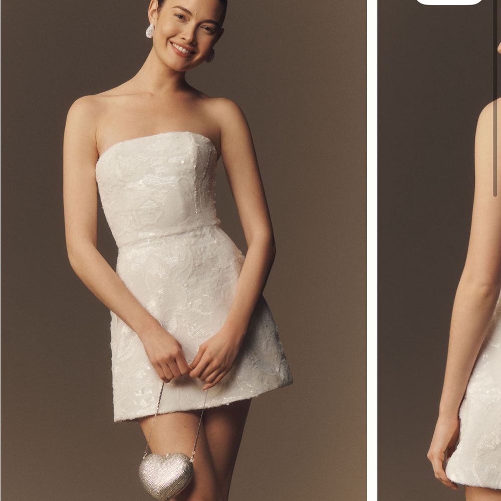 Chic Strapless White Dress